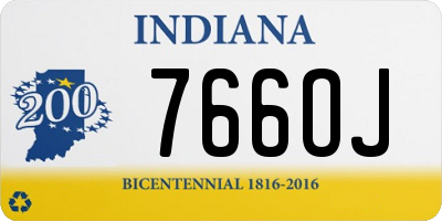 IN license plate 766OJ