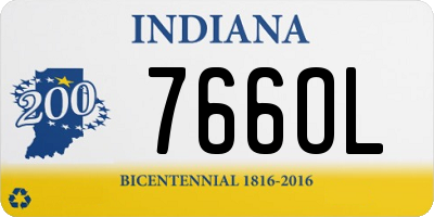 IN license plate 766OL