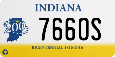 IN license plate 766OS