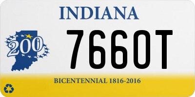 IN license plate 766OT