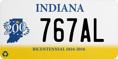 IN license plate 767AL