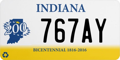 IN license plate 767AY