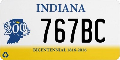 IN license plate 767BC