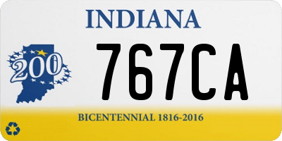 IN license plate 767CA