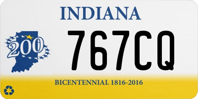 IN license plate 767CQ