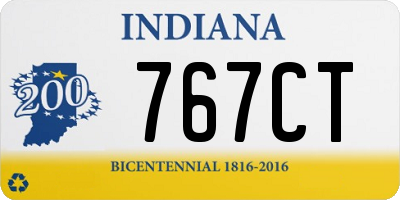 IN license plate 767CT