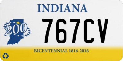 IN license plate 767CV