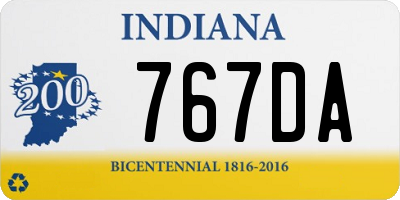 IN license plate 767DA