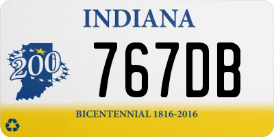 IN license plate 767DB