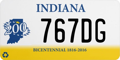 IN license plate 767DG