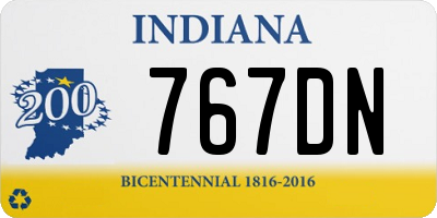 IN license plate 767DN