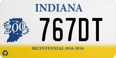IN license plate 767DT