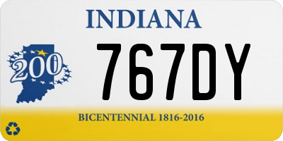 IN license plate 767DY