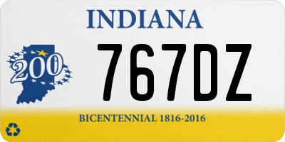 IN license plate 767DZ