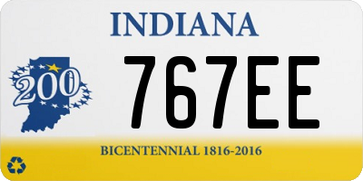 IN license plate 767EE