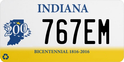 IN license plate 767EM