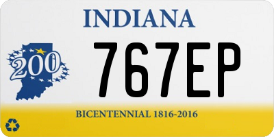 IN license plate 767EP