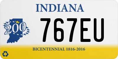 IN license plate 767EU