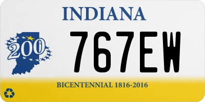 IN license plate 767EW