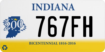 IN license plate 767FH