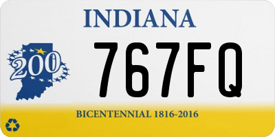 IN license plate 767FQ