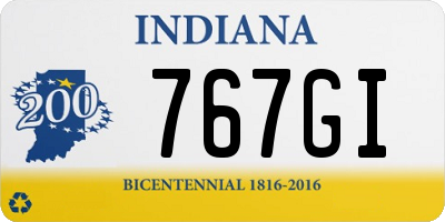 IN license plate 767GI