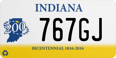 IN license plate 767GJ