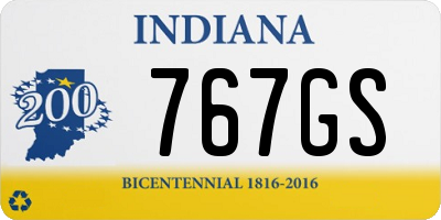 IN license plate 767GS