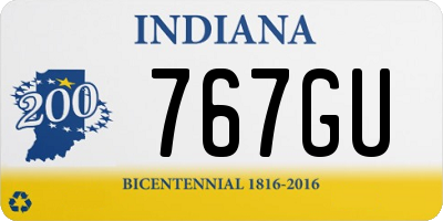 IN license plate 767GU