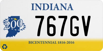 IN license plate 767GV