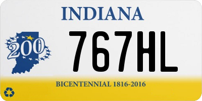 IN license plate 767HL