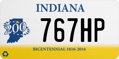 IN license plate 767HP