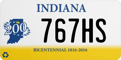IN license plate 767HS
