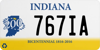 IN license plate 767IA