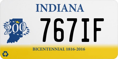 IN license plate 767IF