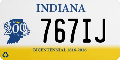 IN license plate 767IJ