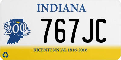 IN license plate 767JC