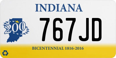 IN license plate 767JD