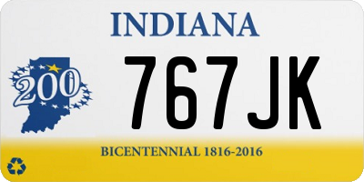 IN license plate 767JK