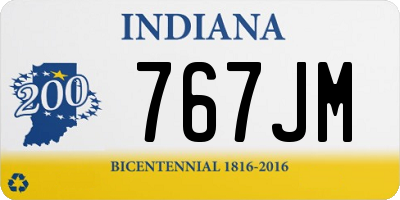 IN license plate 767JM