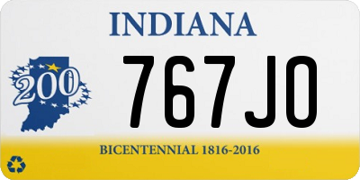 IN license plate 767JO