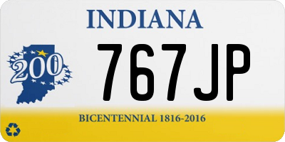 IN license plate 767JP