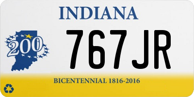 IN license plate 767JR