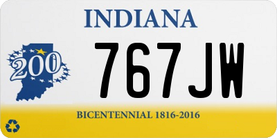 IN license plate 767JW