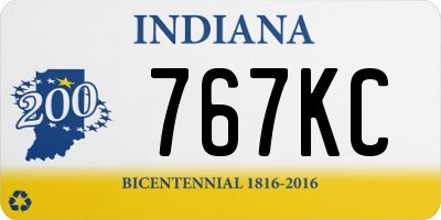 IN license plate 767KC