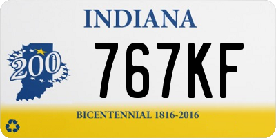 IN license plate 767KF