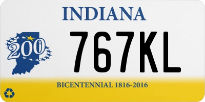 IN license plate 767KL