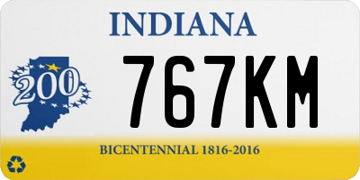 IN license plate 767KM