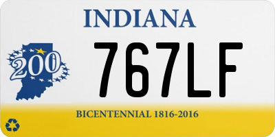 IN license plate 767LF