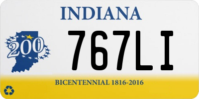 IN license plate 767LI